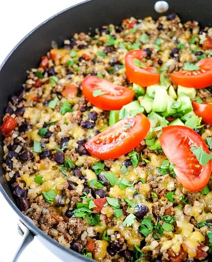 Mexican Beef and Rice Skillet