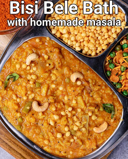 Bisi Bele Bath Recipe with Bisibelabath Rice Masala Powder