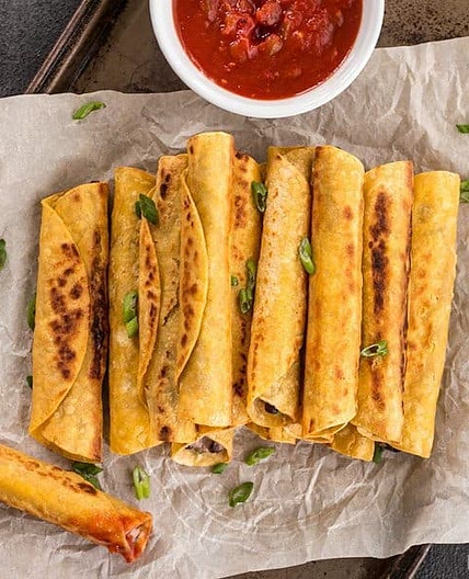 Creamy Black Bean Taquitos