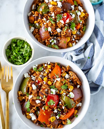Meal Prep Fiesta Chicken Rice Bowls