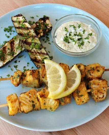 Marinated Fish Skewers