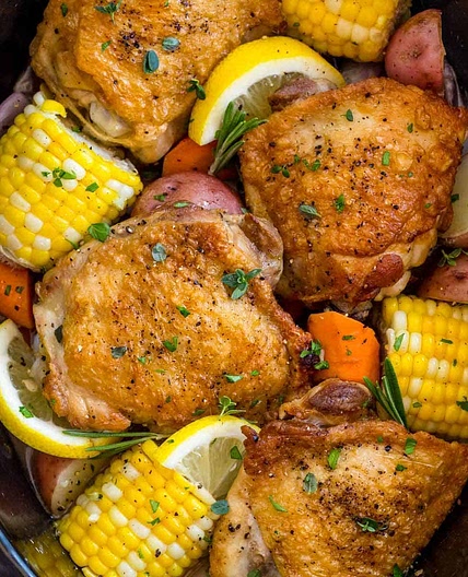 Slow Cooker Chicken Thighs