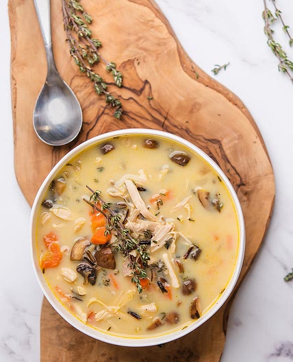 Healthy Chicken Wild Rice Soup Instant Pot, Stovetop, or Slow Cooker