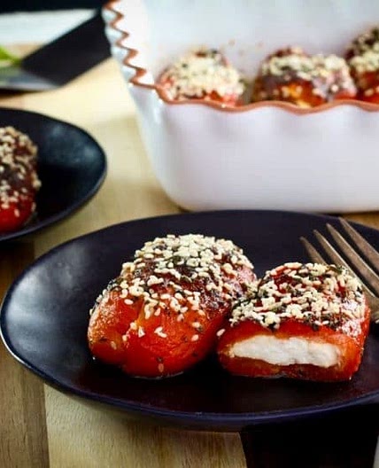 Gila's Stuffed Peppers with Goat Cheese