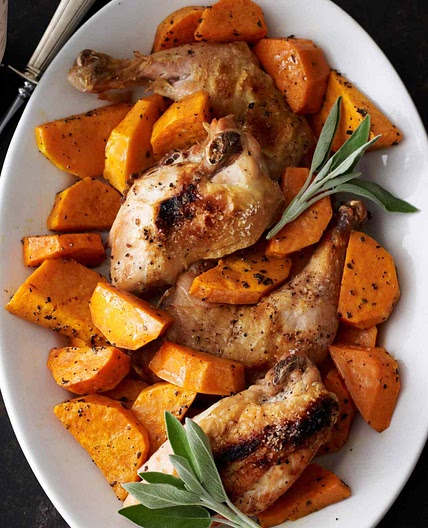 Roast Chicken with Butternut Squash