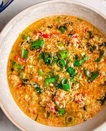 Tomato Egg Drop Soup Reicpe