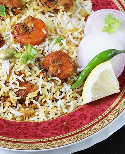 Prawn biryani (shrimp biryani)