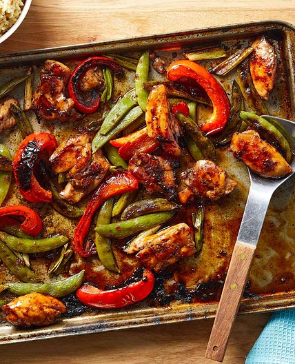 Sheet-Pan Garlic-Soy Chicken & Vegetables