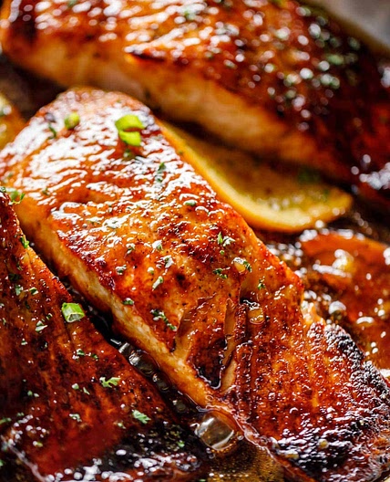 Crispy Honey Orange Glazed Salmon