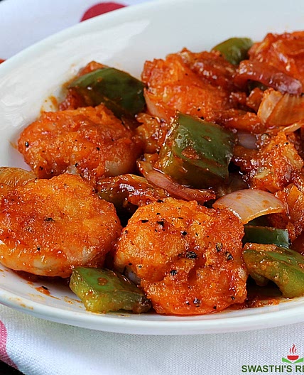 Chilli Prawns (Shrimp Manchurian)