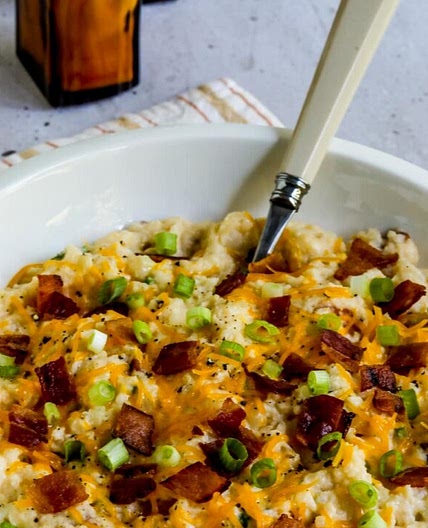 Loaded Cauliflower Mash (Instant Pot or Stovetop)
