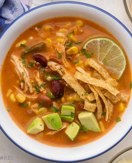 Slow Cooker Creamy Chicken Taco Soup