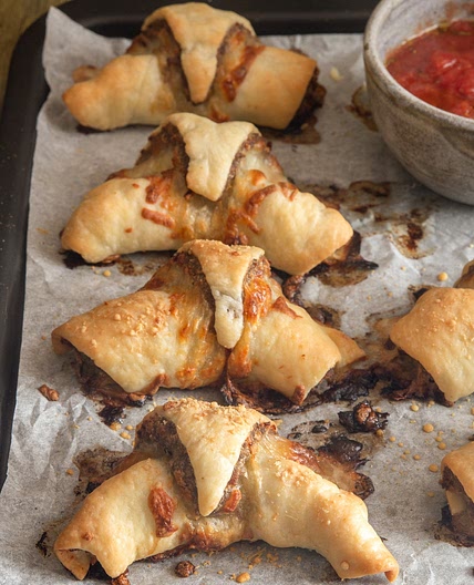 Meatball Stuffed Crescent Rolls