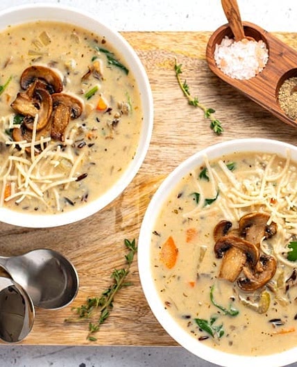 Mushroom & Wild Rice Soup In The Instant Pot (Step-By-Step)