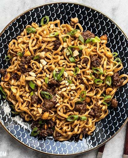 Pork and Peanut Dragon Noodles
