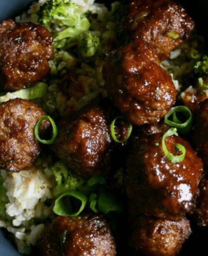 Teriyaki Meatballs And Rice