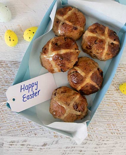Brioche hot cross buns