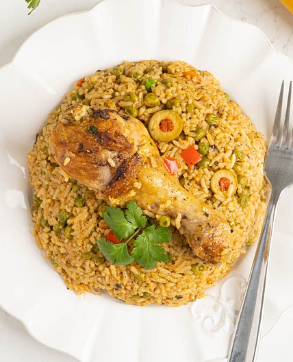 Authentic Puerto Rican Arroz Con Pollo