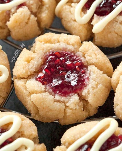 Gluten-free Thumbprint Cookies (grain-free, dairy-free)