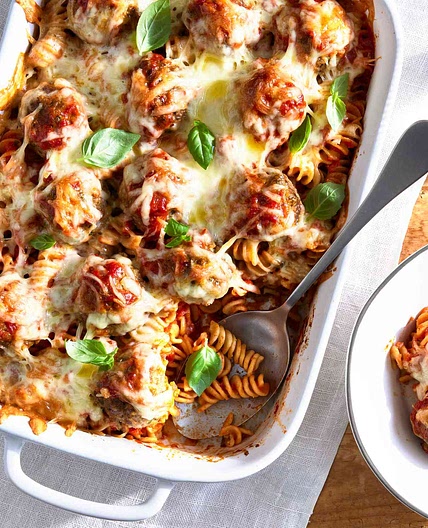 Cheesy Meatball Casserole