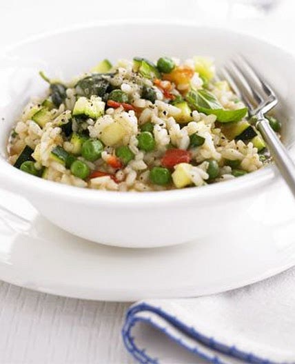 Vegan courgette risotto
