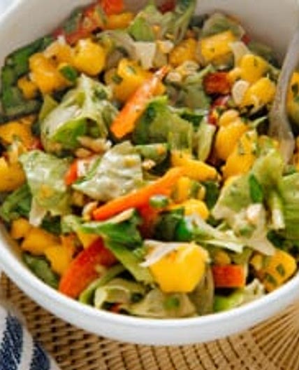 Thai Mango Salad with Peanut Dressing