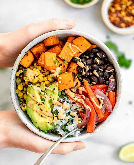 Vegan Sweet Potato Burrito Bowl