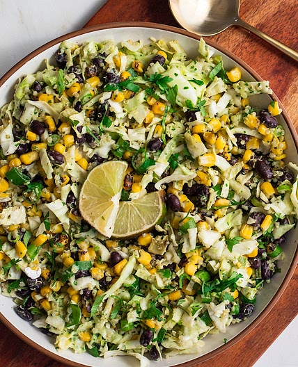 vegan cabbage taco salad with quinoa