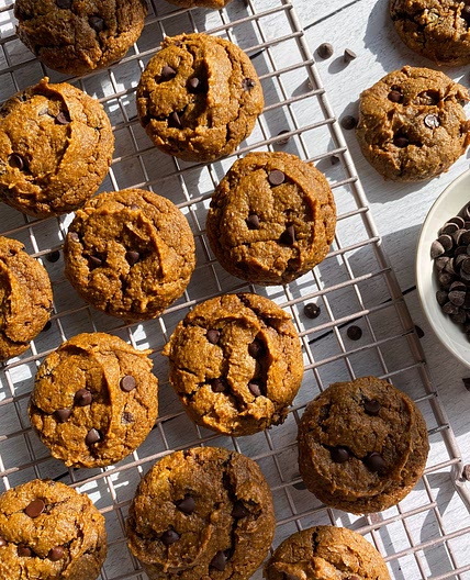 Paleo Pumpkin Chocolate Chip Cookies (Vegan)