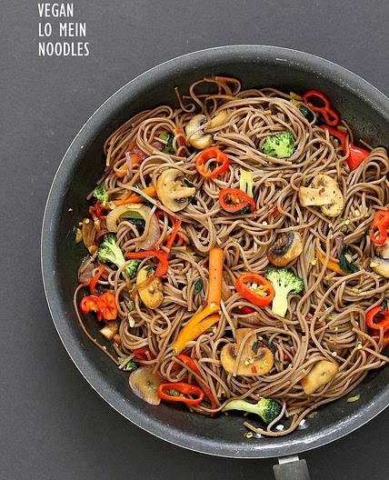 Vegan Vegetable Lo Mein with Soba Noodles