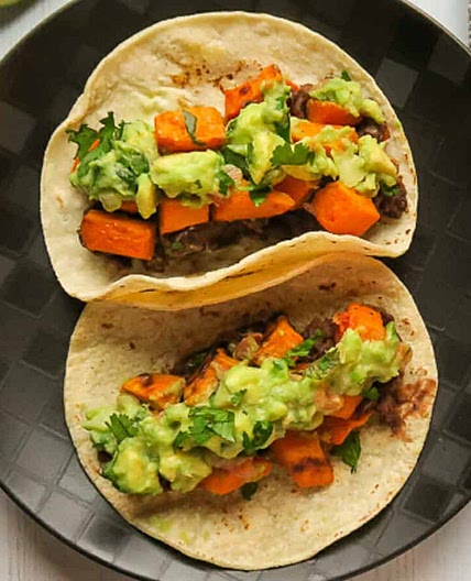 Sweet Potato & Black Bean Tacos {Easy, Gluten-free, Vegan Recipe}