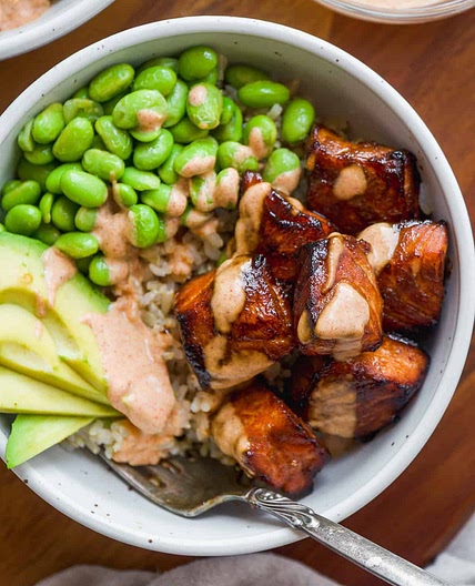 Salmon Teriyaki Bowl