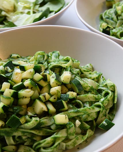 Spaghetti mit Spinat