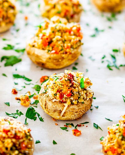 Vegetarian Stuffed Mushrooms