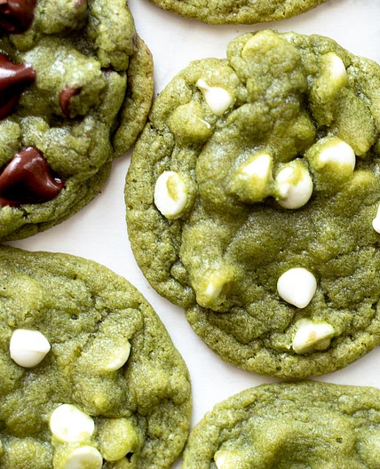 Matcha Chocolate Chip Cookies
