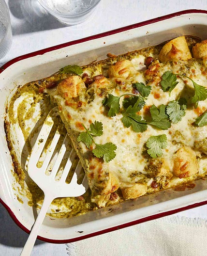 Green Chile & Chicken Enchiladas