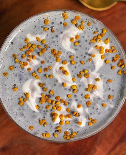 High Protein Blueberry Chia Pudding with Frozen Berries