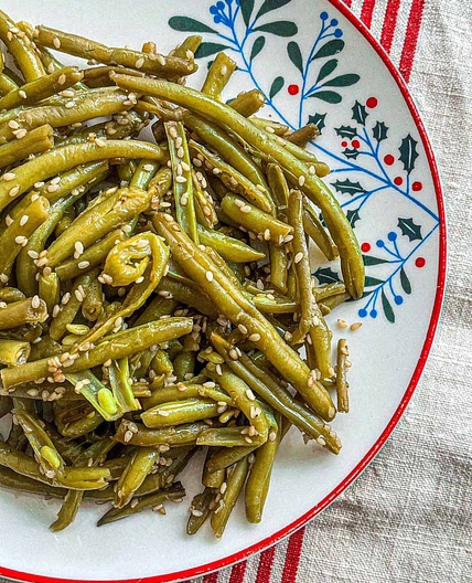 Sautéed French Green Beans with Sesame Seeds