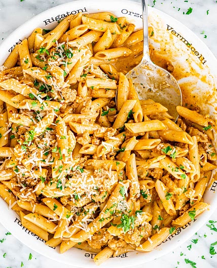 Pumpkin Sausage Pasta