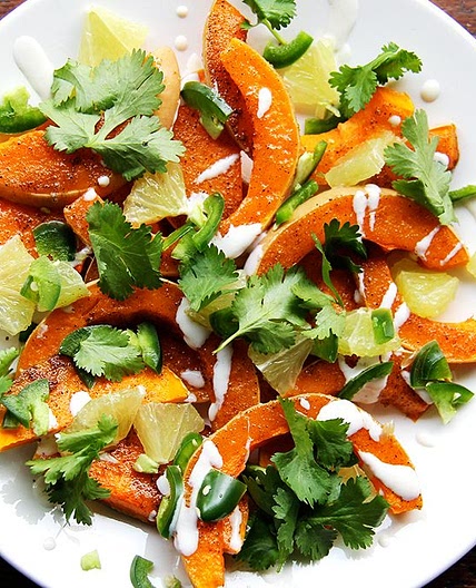 Roasted Butternut Squash with Sweet Spices, Lime, and Green Chile