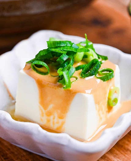 Yudofu (Hot Tofu) with Spicy Sesame Sauce