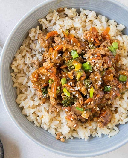 Teriyaki Turkey Rice Bowl