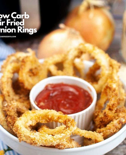 Keto Low Carb Air Fried Onion Rings