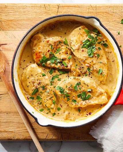 Creamy Maple-Dijon Chicken Cutlets