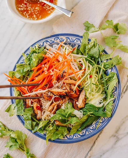 Vietnamese Rice Noodle Salad with Chicken