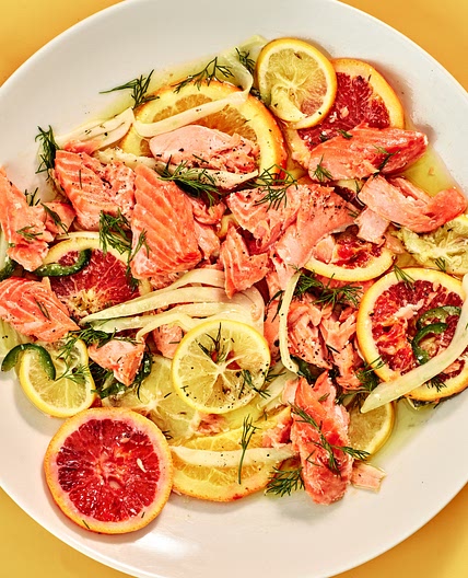 Slow-Roasted Salmon With Fennel, Citrus, and Chiles