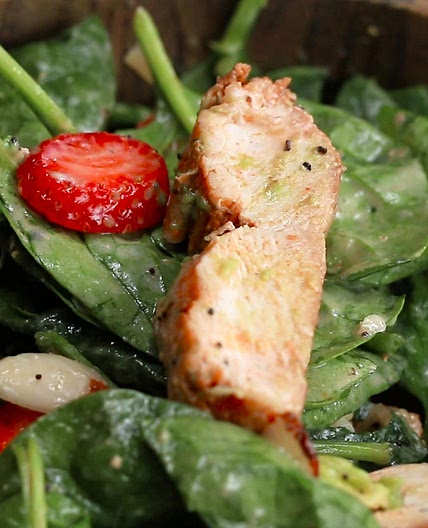 Strawberry Poppy Seed Salad With Grilled Chicken Recipe by Tasty