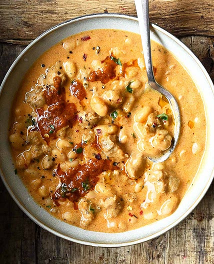 Creamy Bean Soup with Sausage
