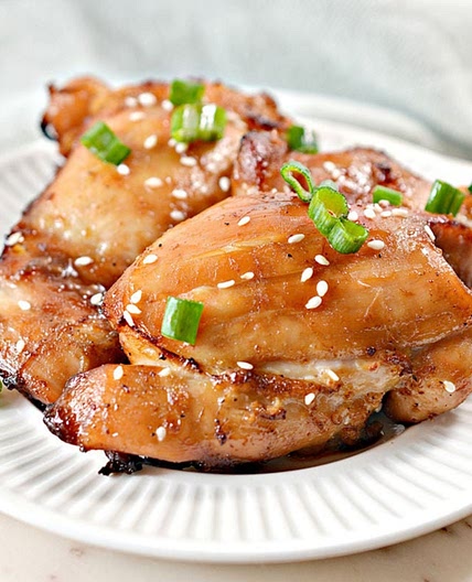 Air Fryer Sticky Chicken Thighs