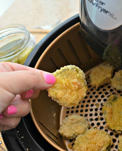 Keto Air Fried Pickles